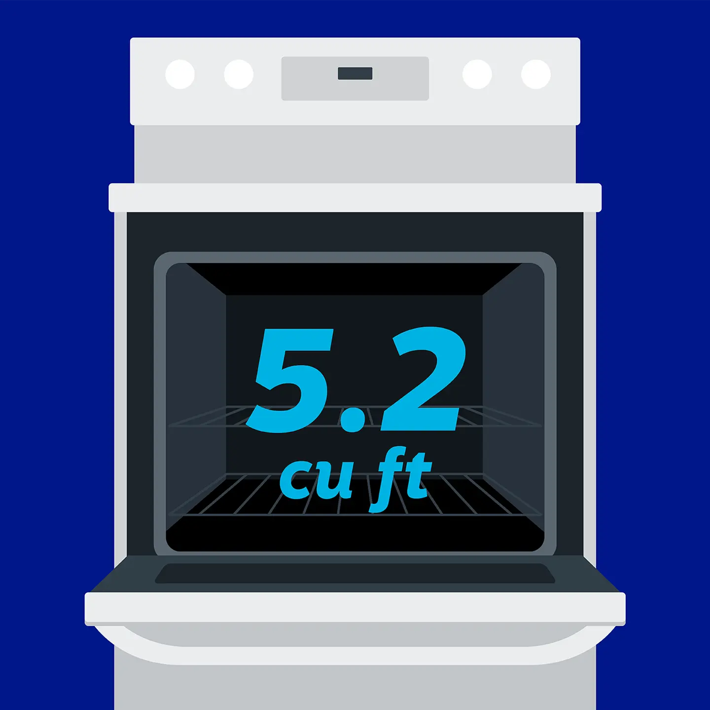 5.2 cu ft. Oven Capacity