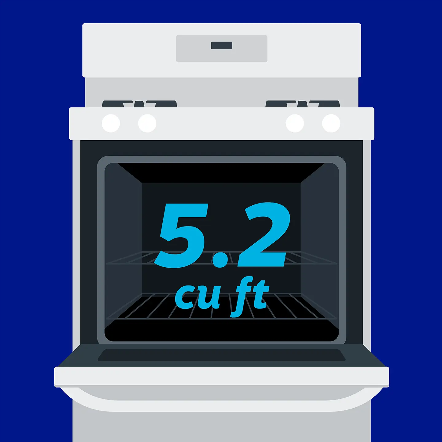 5.2 cu ft. Oven Capacity