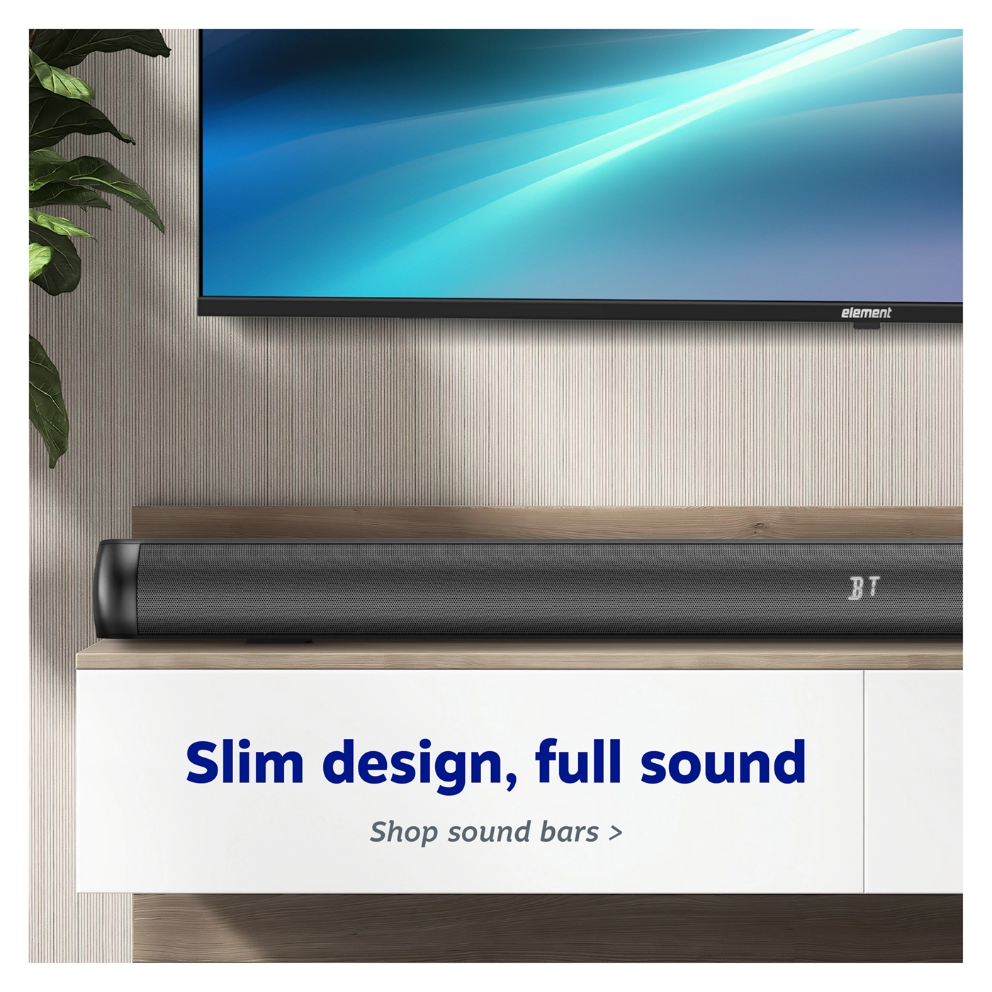 Element Sound Bar in Entertainment Room Setting