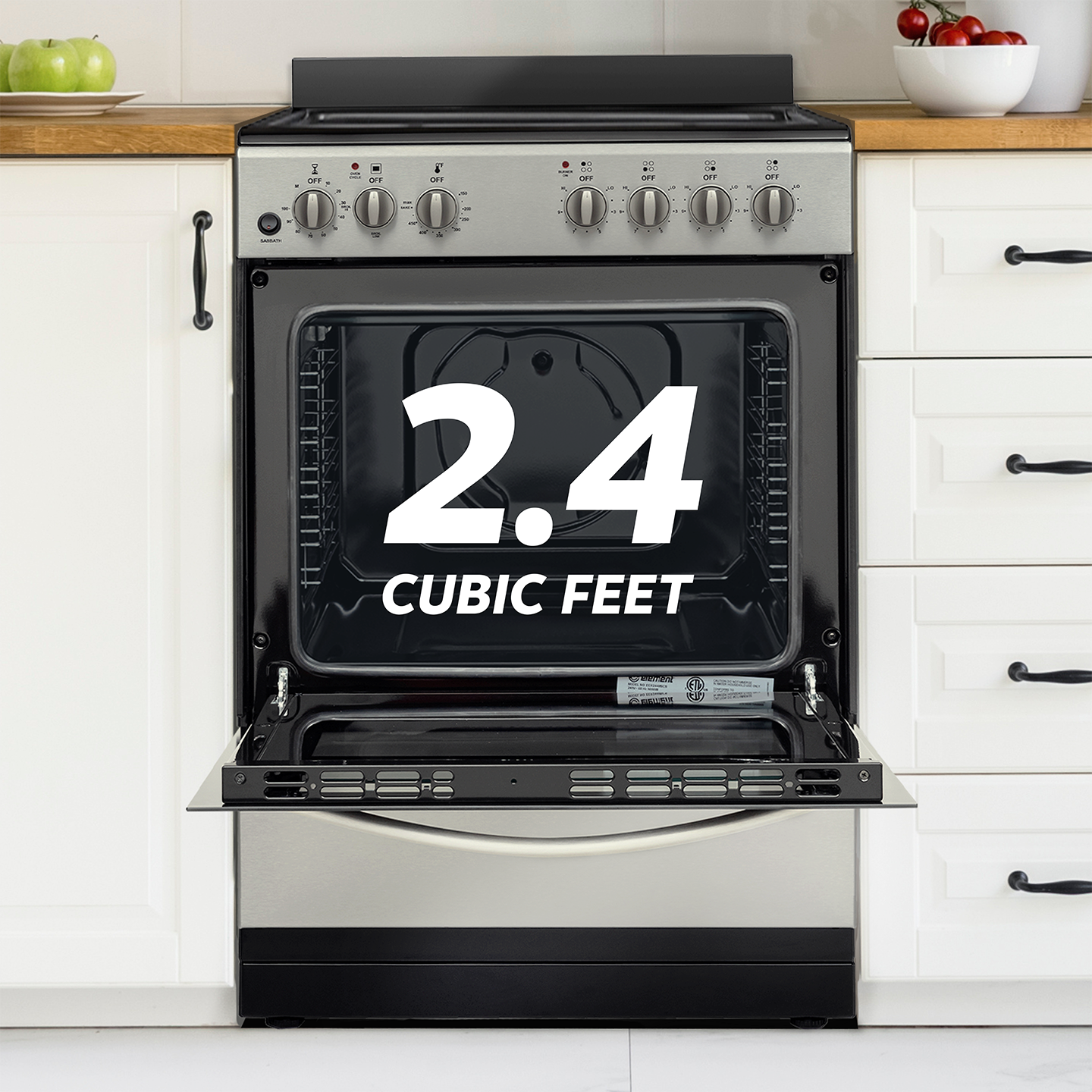 2.4 cu ft. Oven Capacity