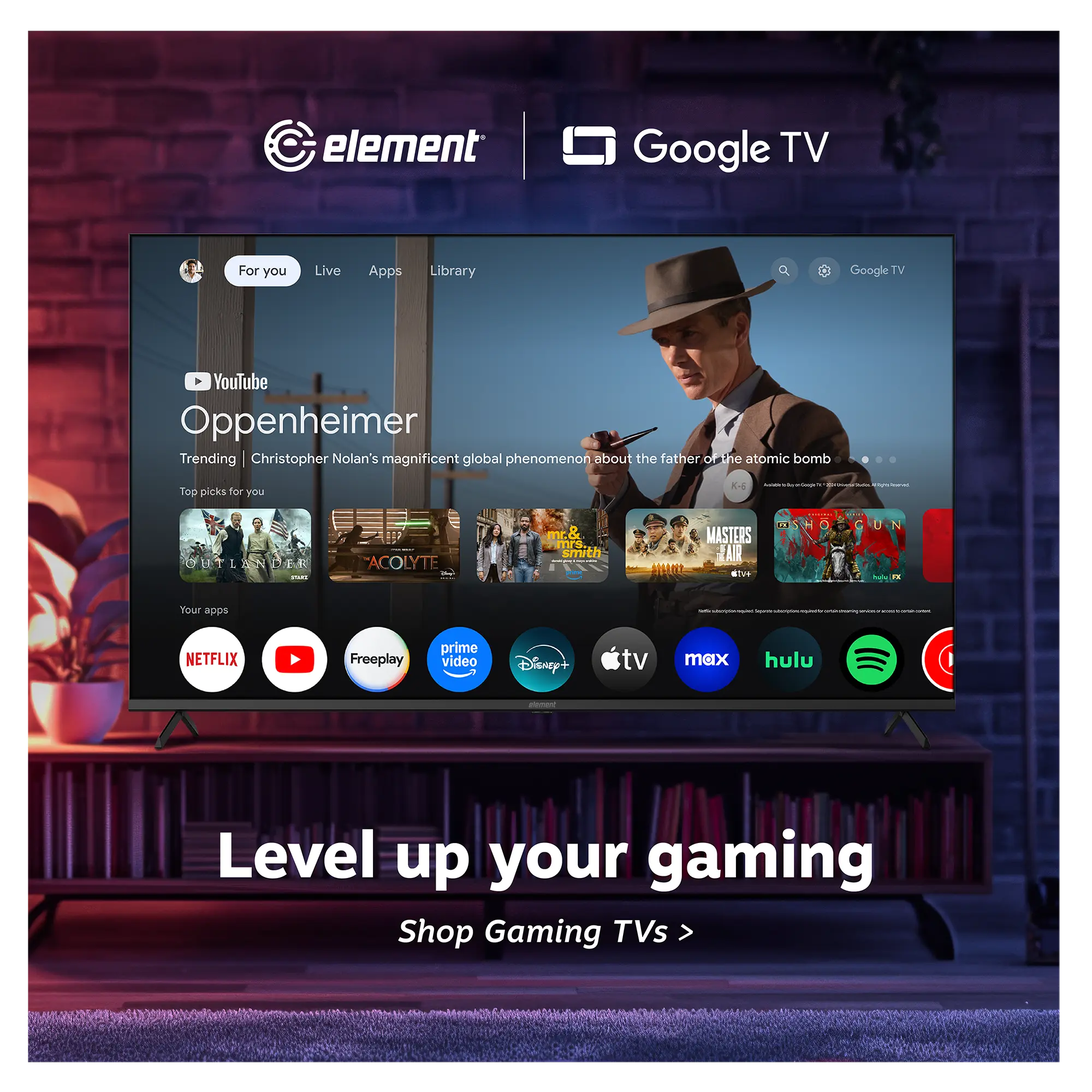 Element Google TV in living area